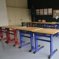 Interiéry školy a internátu