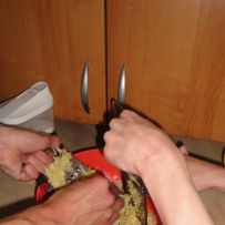 Projekt Kochen des Kartoffelpuffers 