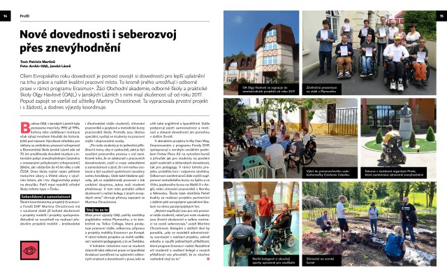 Nové dovednosti i seberozvoj
přes znevýhodnění