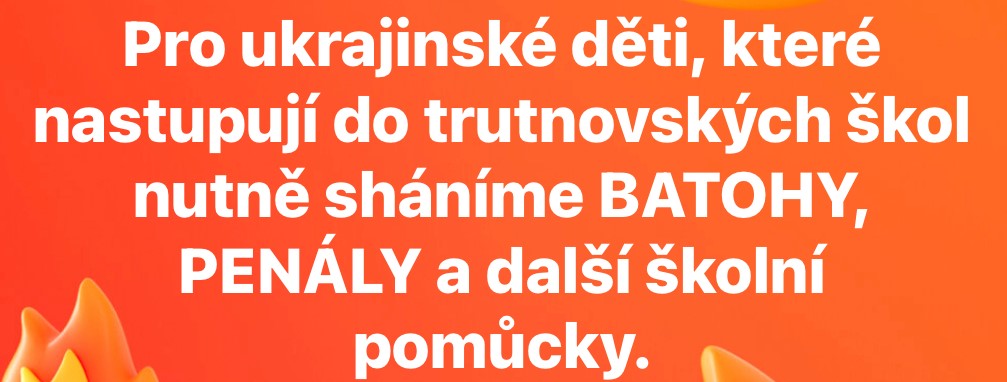 Batohy a penály pro ukrajinské děti